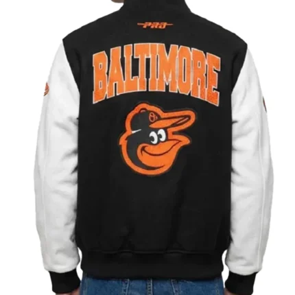 Baltimore Orioles City Arch Full-Snap Brown and White Varsity Jacket