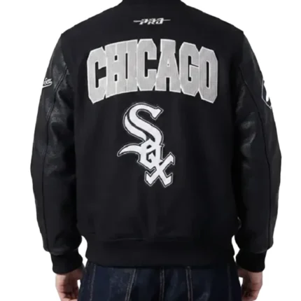 Chicago White Sox City Arch Full-Snap Black Varsity Jacket