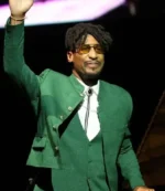 CinemaCon 2026 American Singer Jon Batiste Green Wool Blazer For Unisex