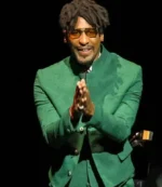 CinemaCon 2026 American Singer Jon Batiste Green Wool Blazer