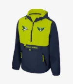 Dallas Wings Legends Challenger Half Zipper Green and Black Hooded Jacket