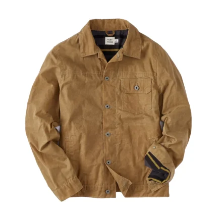Flannel Lined Flint And Tinder Waxed Trucker Jacket For Unisex
