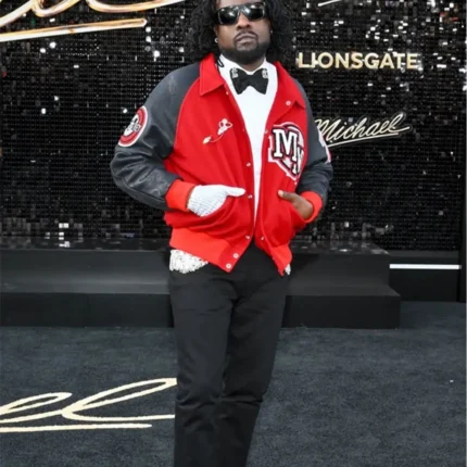 Unisex Michael 2026 Biopic Premiere Event Rapper Wale Michael Jackson MM Varsity Jacket
