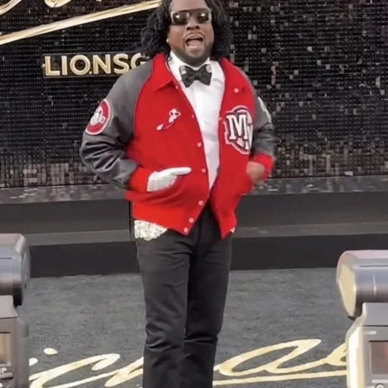Michael 2026 Biopic Premiere Event Rapper Wale Michael Jackson MM Varsity Jacket