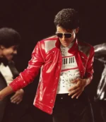 Unisex Michael Jackson Beat It Red Leather Jacket