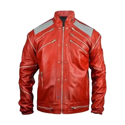 Michael Jackson Beat It Red Leather Jacket