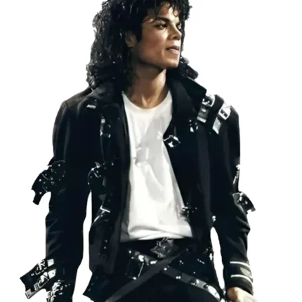 Michael Movie 2026 Jaafar Jackson Black Wool Belted Jacket For Unisex