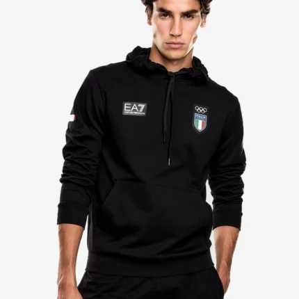 Milano Cortina 2026 Winter Olympics Team Italy EA7 Emporio Armani Fleece Pullover Hoodie