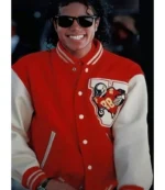 Unisex Movie Michael 2026 Jaafar Jackson Red and White Wool Varsity Jacket