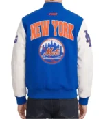 New York Mets City Arch Blue and White Varsity Jacket