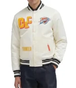 Unisex Oklahoma City Thunder Best of Rib Full-Snap Satin Starter Jacket