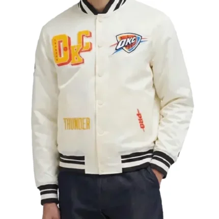 Unisex Oklahoma City Thunder Best of Rib Full-Snap Satin Starter Jacket