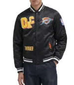 Oklahoma City Thunder Best of Rib Full-Snap Satin Starter Jacket For Unisex