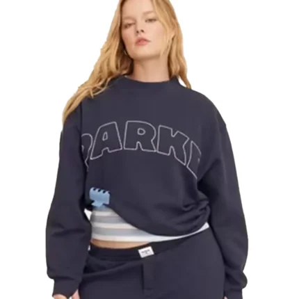 Parke x Target Navy Blue Mockneck Pullover Sweatshirt