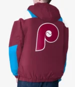 Philadelphia Phillies Charger Burgundy Half-Zip Pullover Jacket