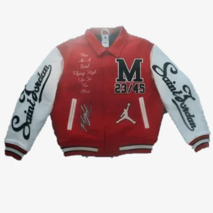 Rui Hachimura Saint Mxxxxxx x Jordan Red Varsity Jacket
