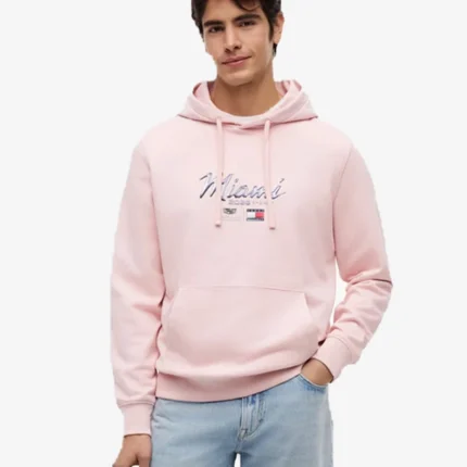 Unisex Tommy Hilfiger x Cadillac F1 Team Unisex Miami Graphic Pink Hoodie