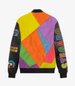 Castaneda Stegaro Leather Zipper Jacket With Ribbed Collar