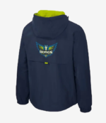 Dallas Wings Legends Challenger Half Zipper Green and Black Hooded Jacket For Unisex