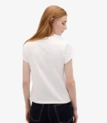 Gap x Victoria Beckham Grey & White Logo T-Shirt For Unisex