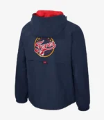 Indiana Fever Legends Challenger Half Zipper Red and Black Hooded Jacket For Unisex