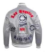 LA Clippers Classic Old English Rib Full-Snap Satin Starter Jacket For Men & Women