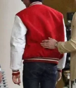 Movie Michael 2026 Jaafar Jackson Red and White Wool Varsity Jacket For Unisex