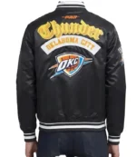 Oklahoma City Thunder Best of Rib Full-Snap Satin Starter Jacket For Men & Women