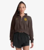 San Diego Padres Nike Brown Primetime Phoenix Fleece Half-Zip Sweatshirt