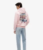 Tommy Hilfiger x Cadillac F1 Team Unisex Miami Graphic Pink Hoodie For Unisex