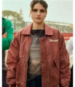Unisex Blu Venturi Motorvalley Tv Series Caterina Forza Pink Bomber Jacket
