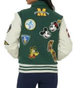 Disney Adult Green and Black Varsity Jacket