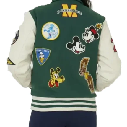 Disney Adult Green and Black Varsity Jacket