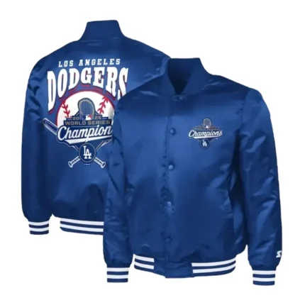 Unisex Los Angeles Dodgers Royal Adaptive Champions Blue Starter Varsity Jacket