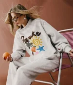Parke Miami Graphic Mockneck Fleece Sweatshirt