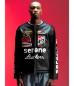 Serene GT Leather Black Double Zipper Jacket