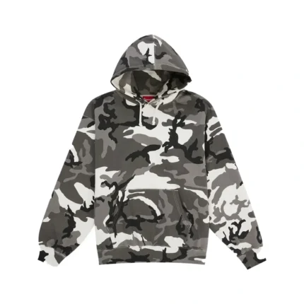 Supreme Satin Applique Hooded Camo Sweatshirt For Unisex