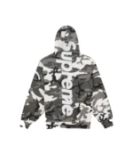 Supreme Satin Applique Hooded Camo Sweatshirt