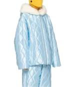 Drake ICEMAN Miu Miu Quilted Fur Hooded Puffer Jacket For unisex