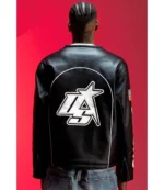 Serene GT Leather Black Double Zipper Jacket For Unisex