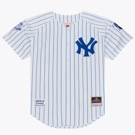 Jay-Z The Blueprint x Mitchell & Ness White Baseball Jersey1