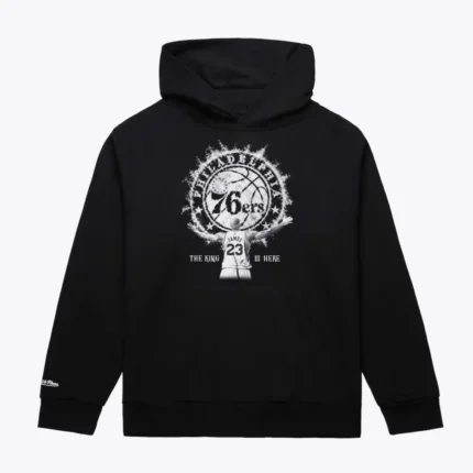 Mitchell & Ness LeBron James Black Philadelphia 76ers Witness Hoodie1