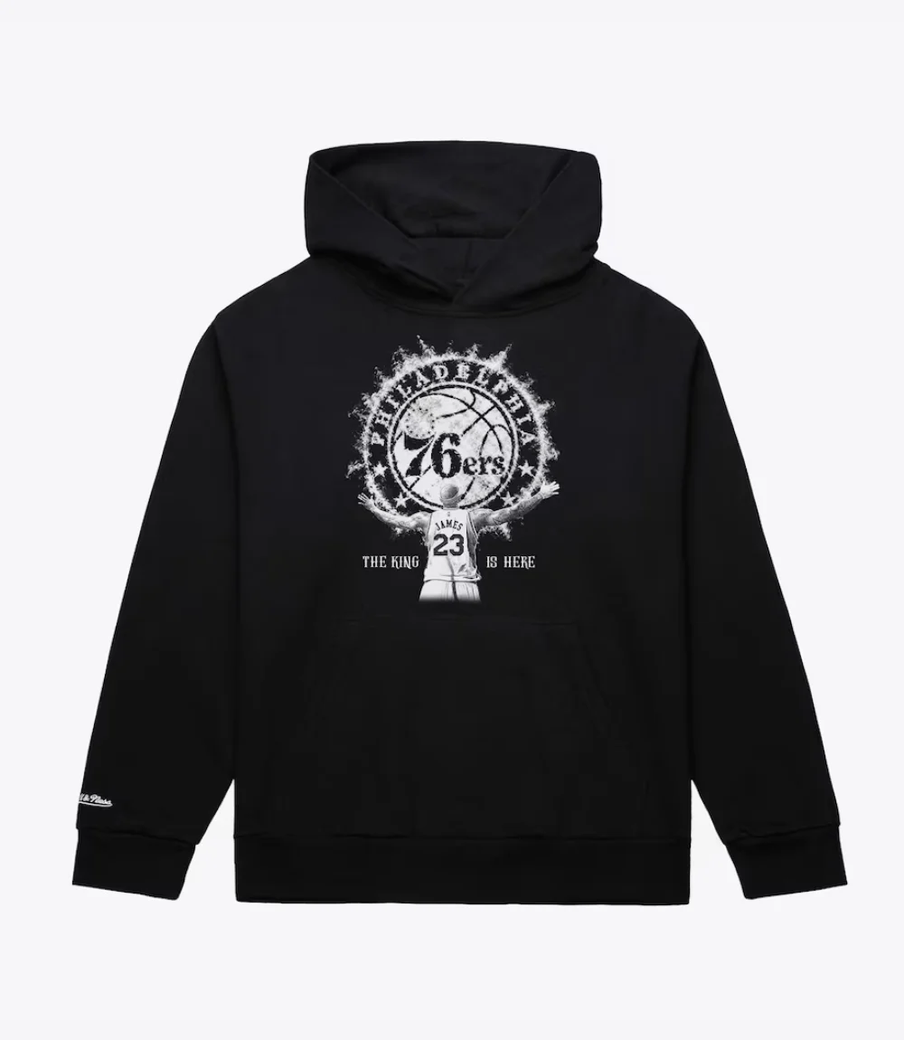Mitchell & Ness LeBron James Black Philadelphia 76ers Witness Hoodie1 Mitchell & Ness LeBron James Black Philadelphia 76ers Witness Hoodie1
