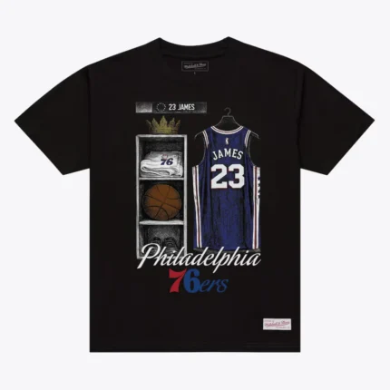 Mitchell & Ness LeBron James Philadelphia 76ers Locker Room T-Shirt1