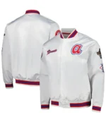 Mitchell & Ness White City Collection Satin Full-Snap Varsity Jacket1