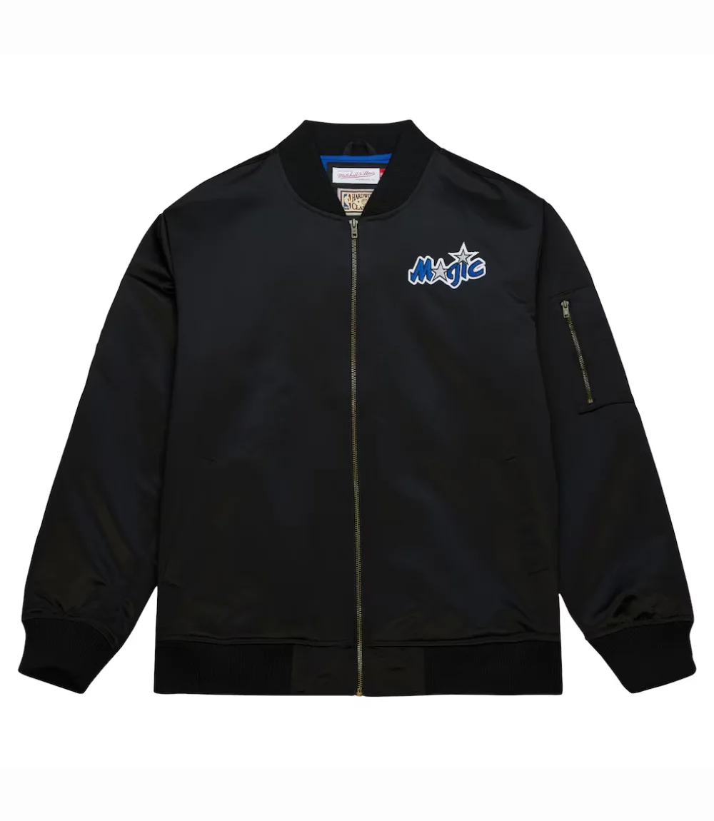 Orlando Magic Vintage Logo Lightweight Satin Jacket1 Orlando Magic Vintage Logo Lightweight Satin Jacket1