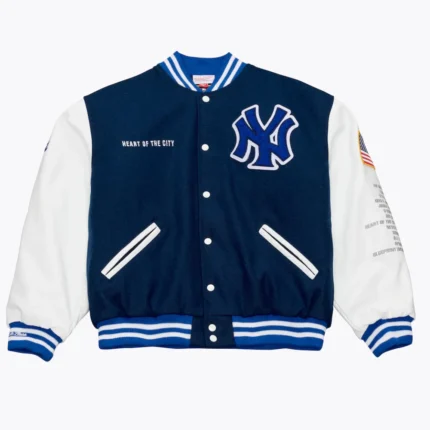 Yankees Jay-Z The Blueprint x Mitchell & Ness Full-Snap Varsity Jacket1