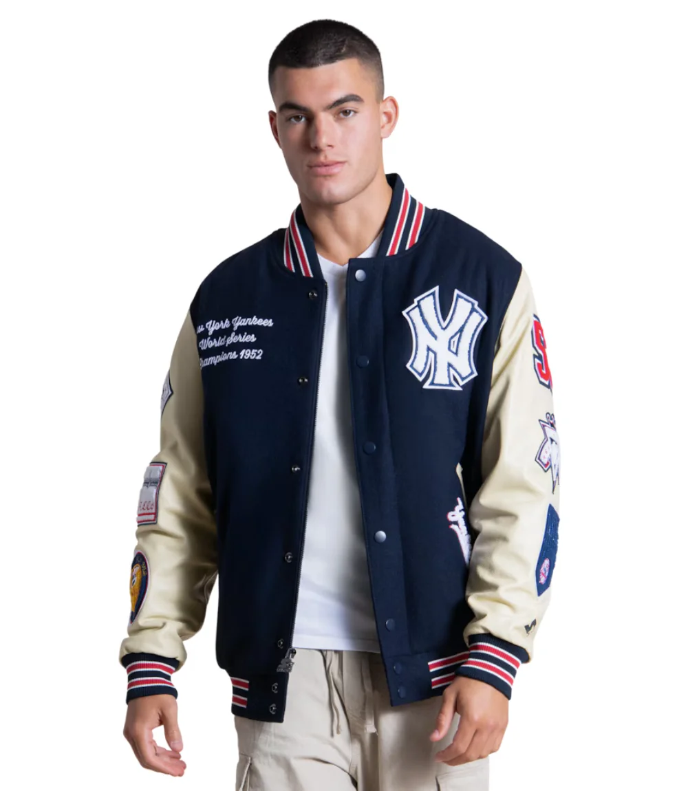 Yankees Starter 50th Year Full-Zip Varsity Jacket1 Yankees Starter 50th Year Full-Zip Varsity Jacket1