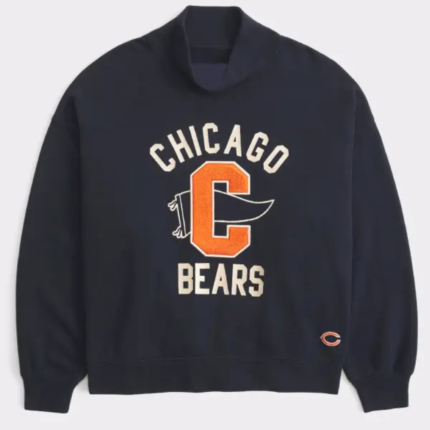 Abercrombie Bears Classic Navy Funnel-Neck Sweatshirt 1