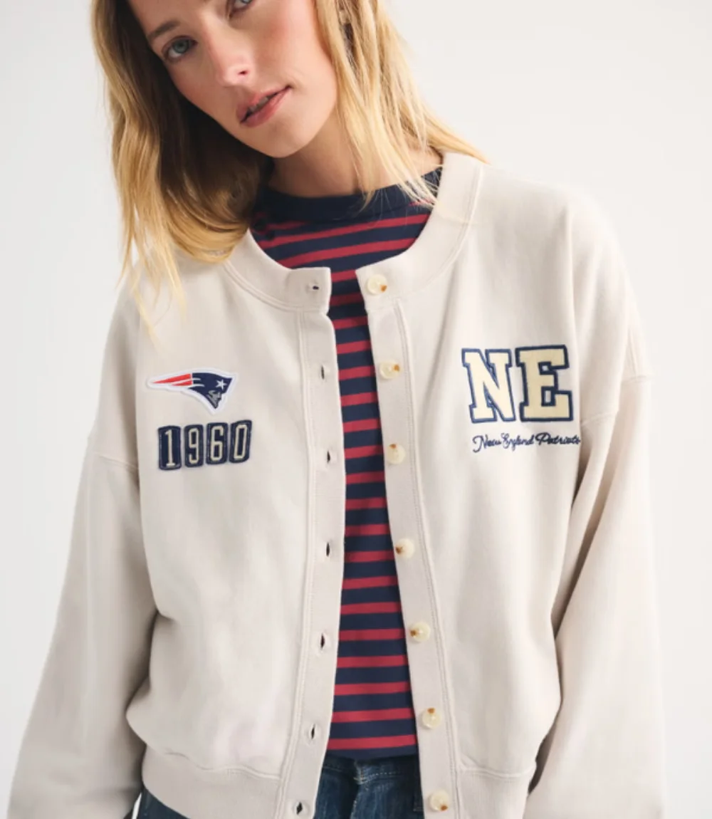 Abercrombie & Fitch Patriots Shrunken Cardigan Jacket